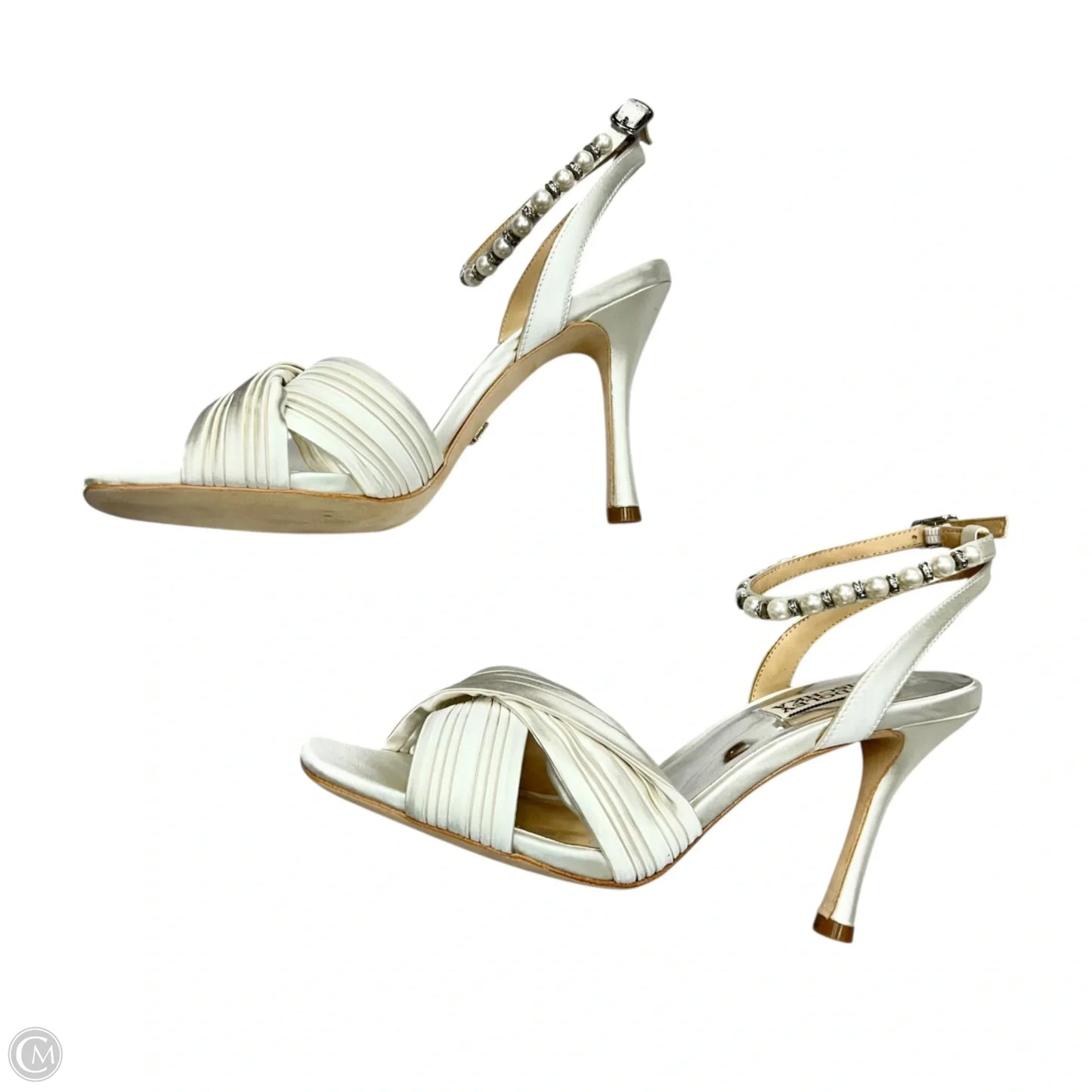 Shoes Heels Block By Badgley Mischka In Ivory, Size: 7.5
