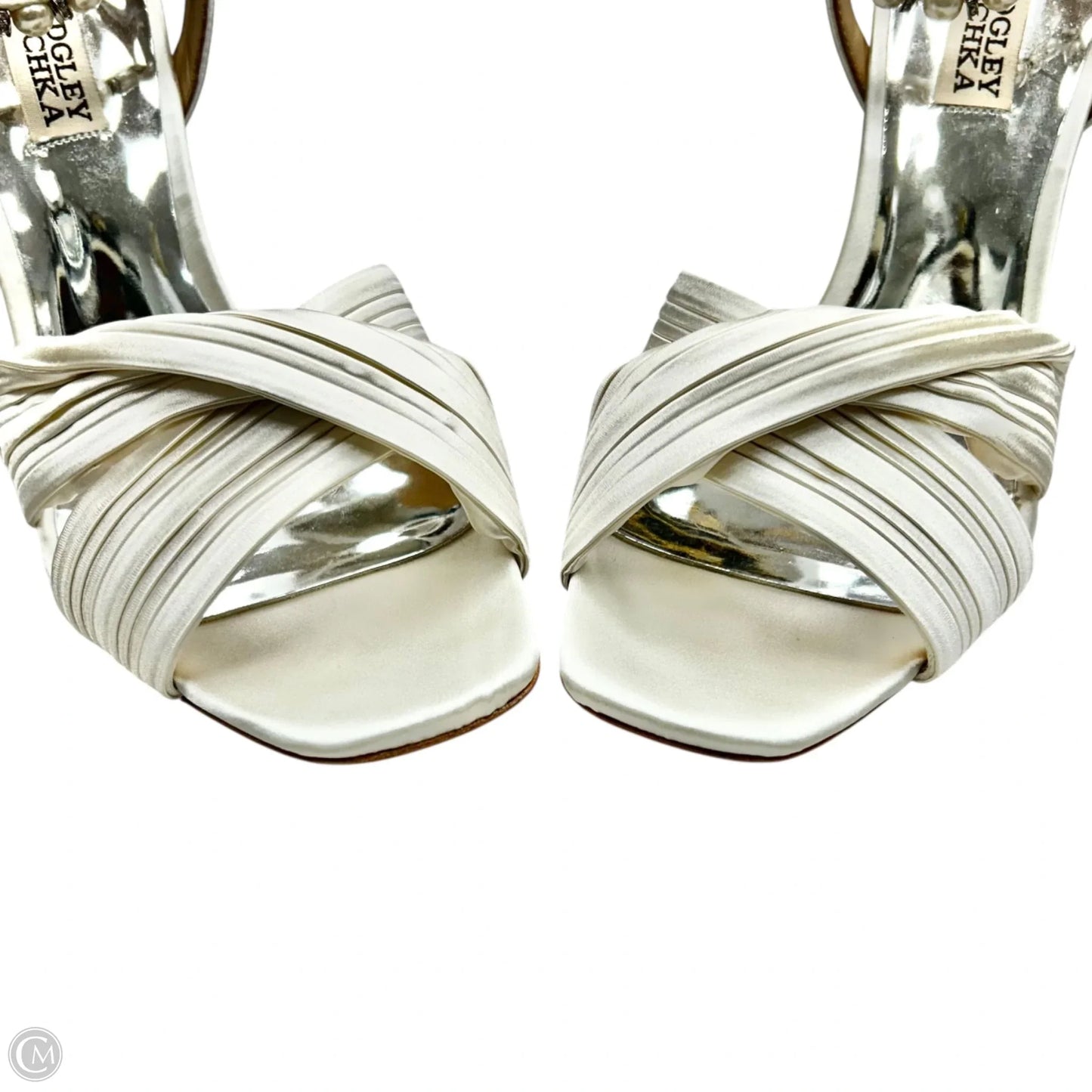 Shoes Heels Block By Badgley Mischka In Ivory, Size: 7.5