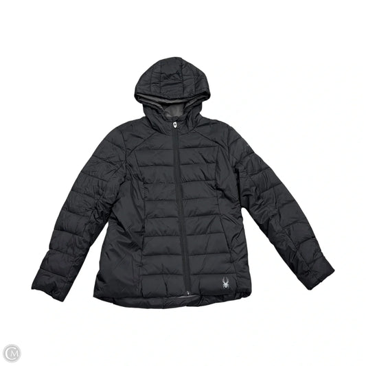 Coat Puffer & Quilted By Spyder In Black, Size: M