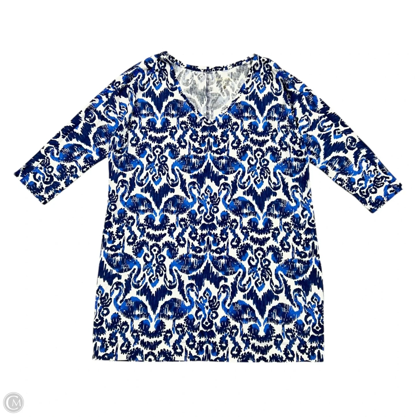 Dress Designer By Lilly Pulitzer In Blue & White, Size: Xl