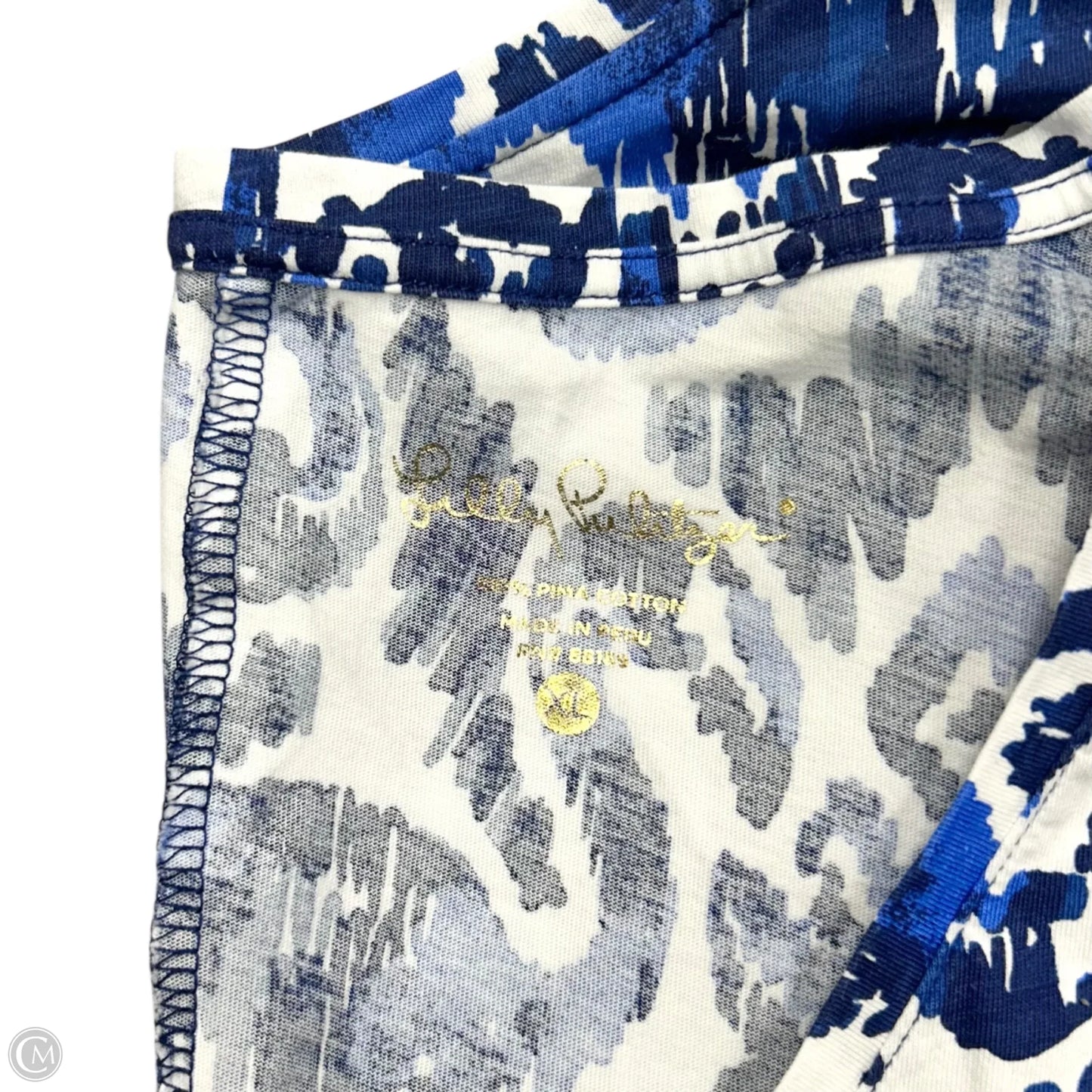 Dress Designer By Lilly Pulitzer In Blue & White, Size: Xl