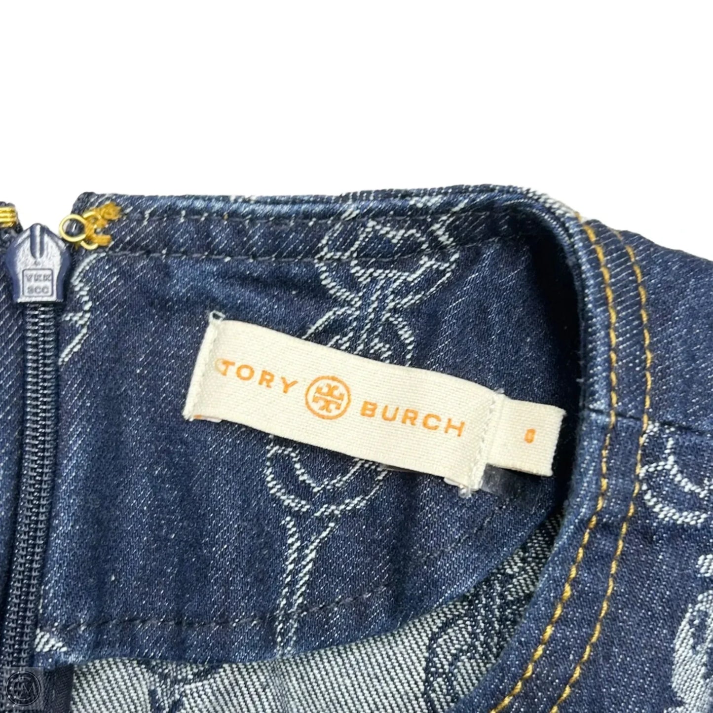 Dress Designer By Tory Burch In Blue Denim, Size: Xs