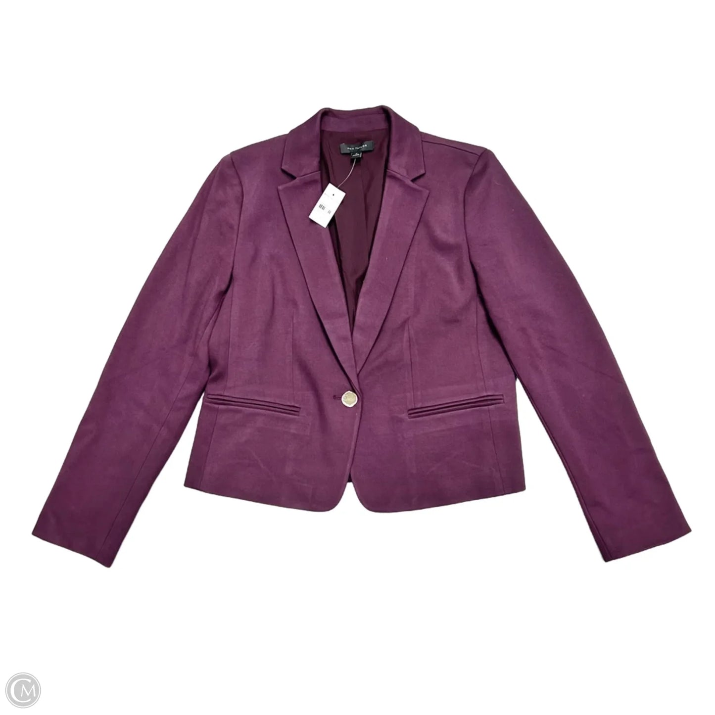 Blazer By Ann Taylor In Purple, Size: M