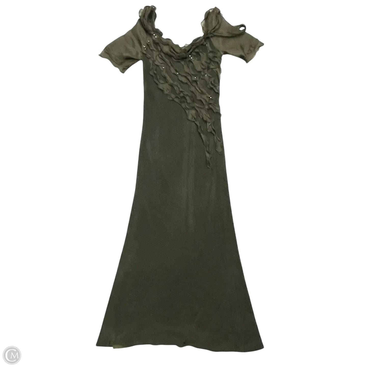 Dress Party Long By Carol Perez In Green, Size: M