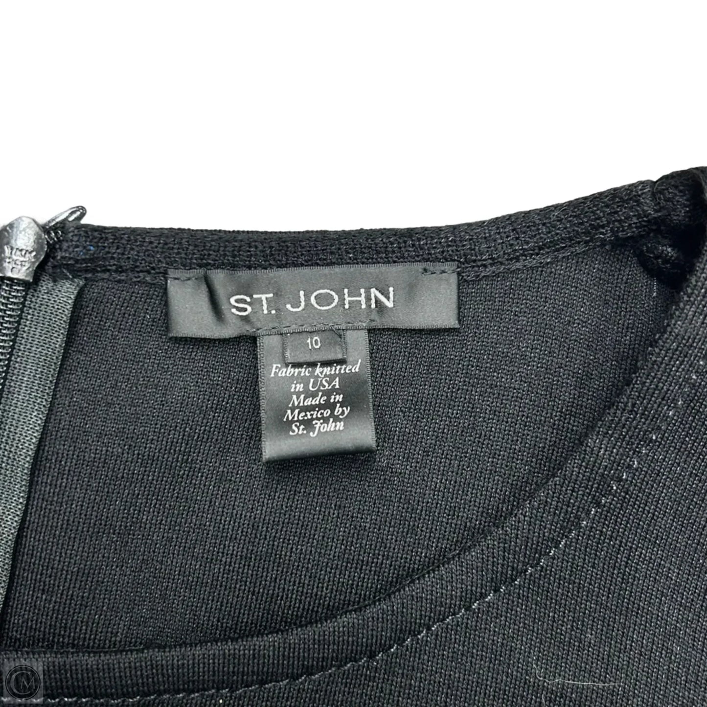 Dress Luxury Designer By St John Collection In Black, Size: M