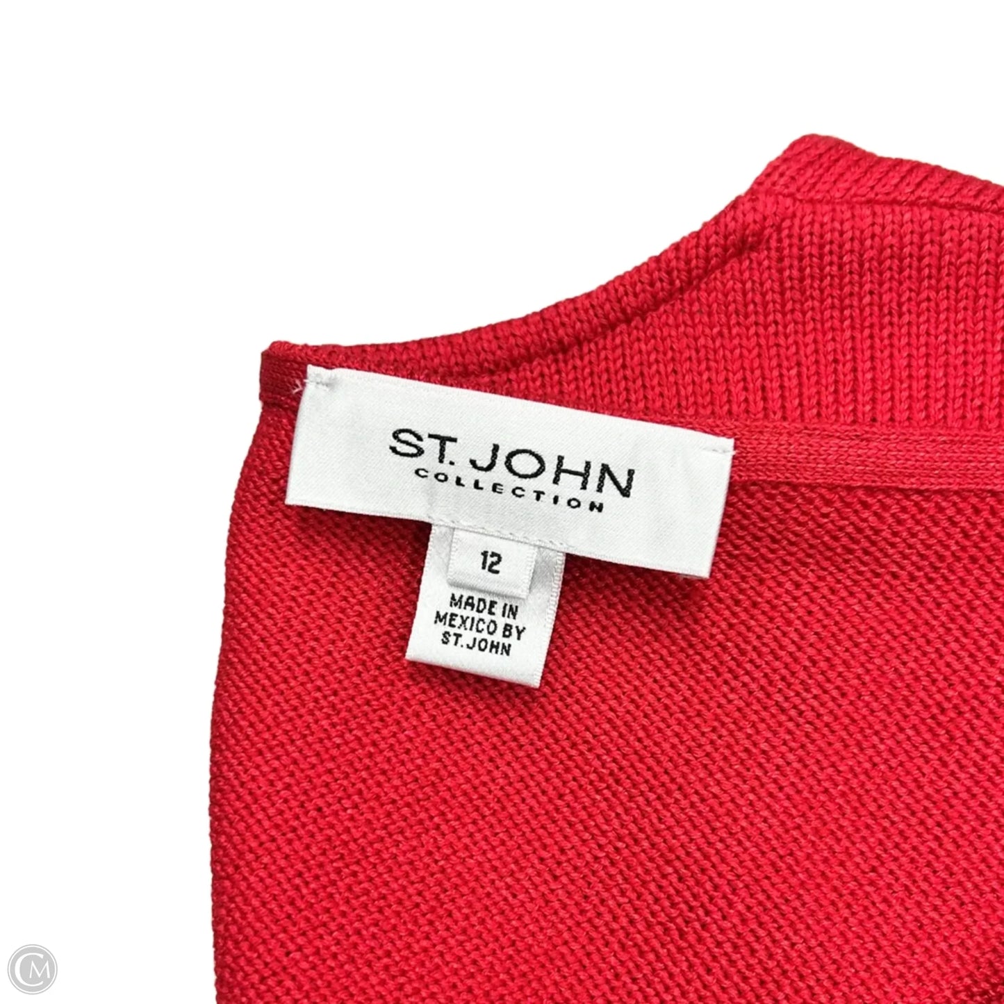 Dress Luxury Designer By St John Collection In Red, Size: L