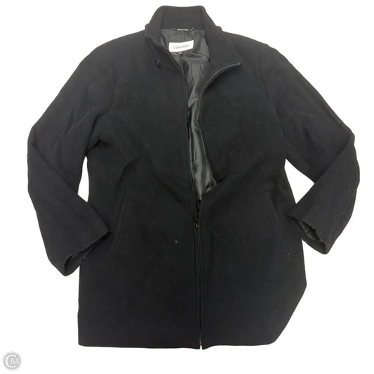Coat Peacoat By Calvin Klein In Black, Size: L
