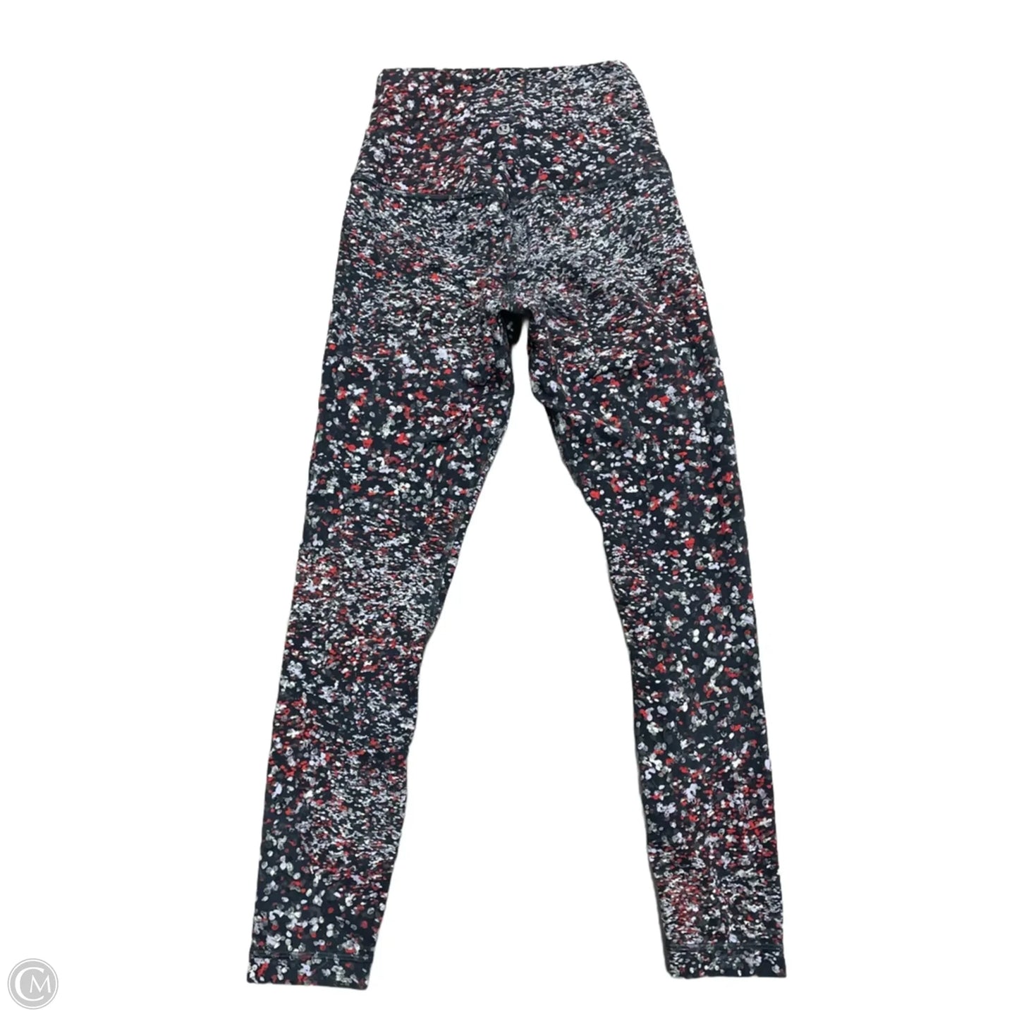 Athletic Leggings By Lululemon In Grey & Red, Size: S