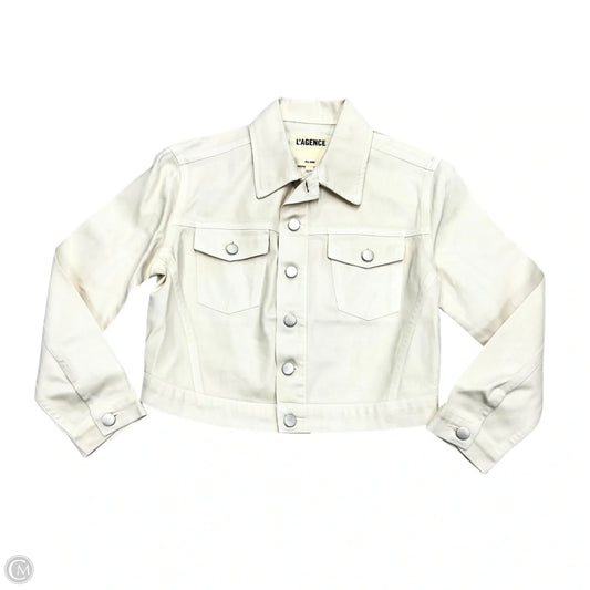 Jacket Denim By L Agence In Cream, Size: Xs
