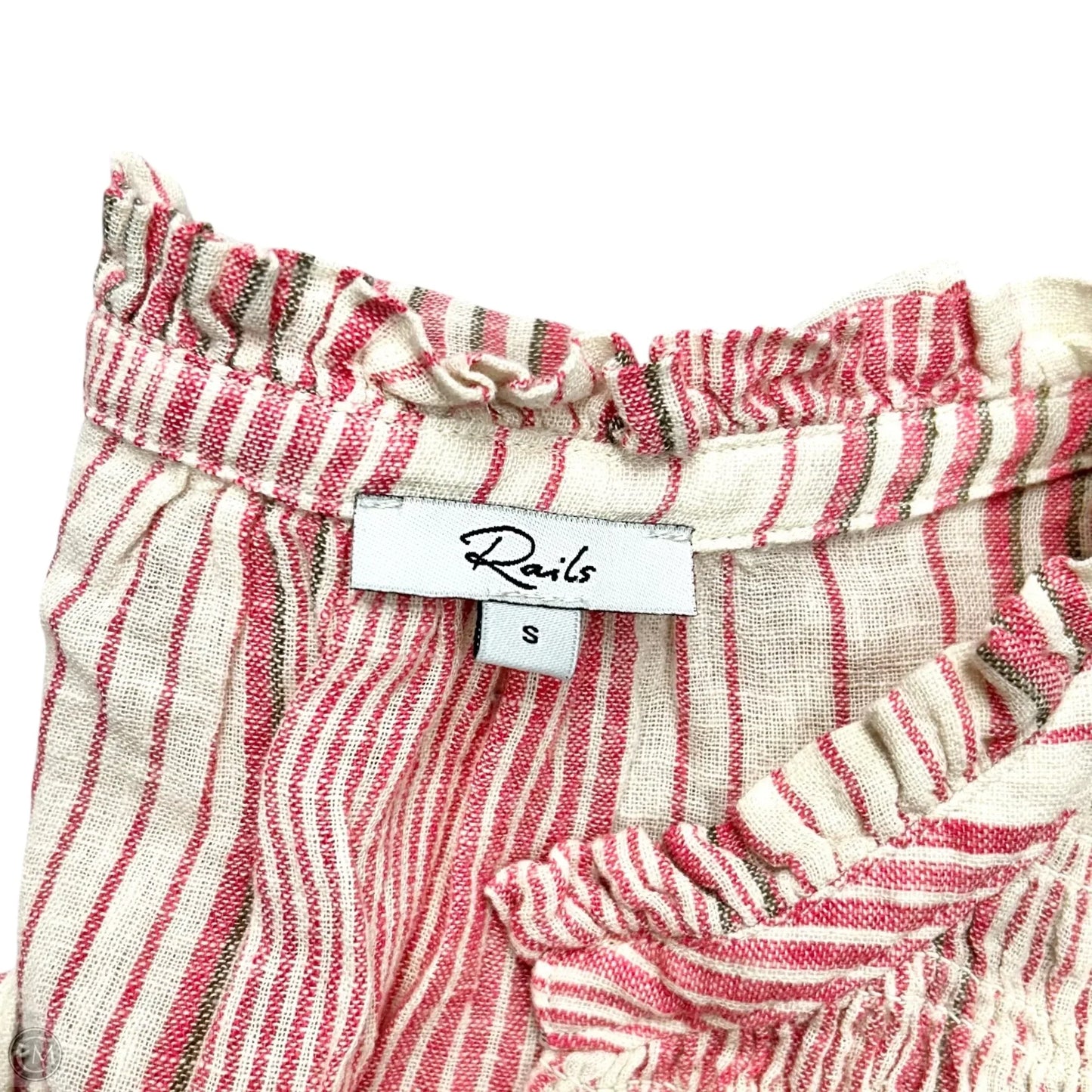 Top Sleeveless By Rails In Cream & Pink, Size: S
