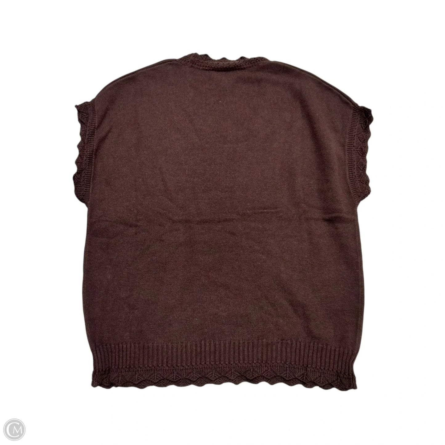 Top Short Sleeve By Cartolina In Brown, Size: S