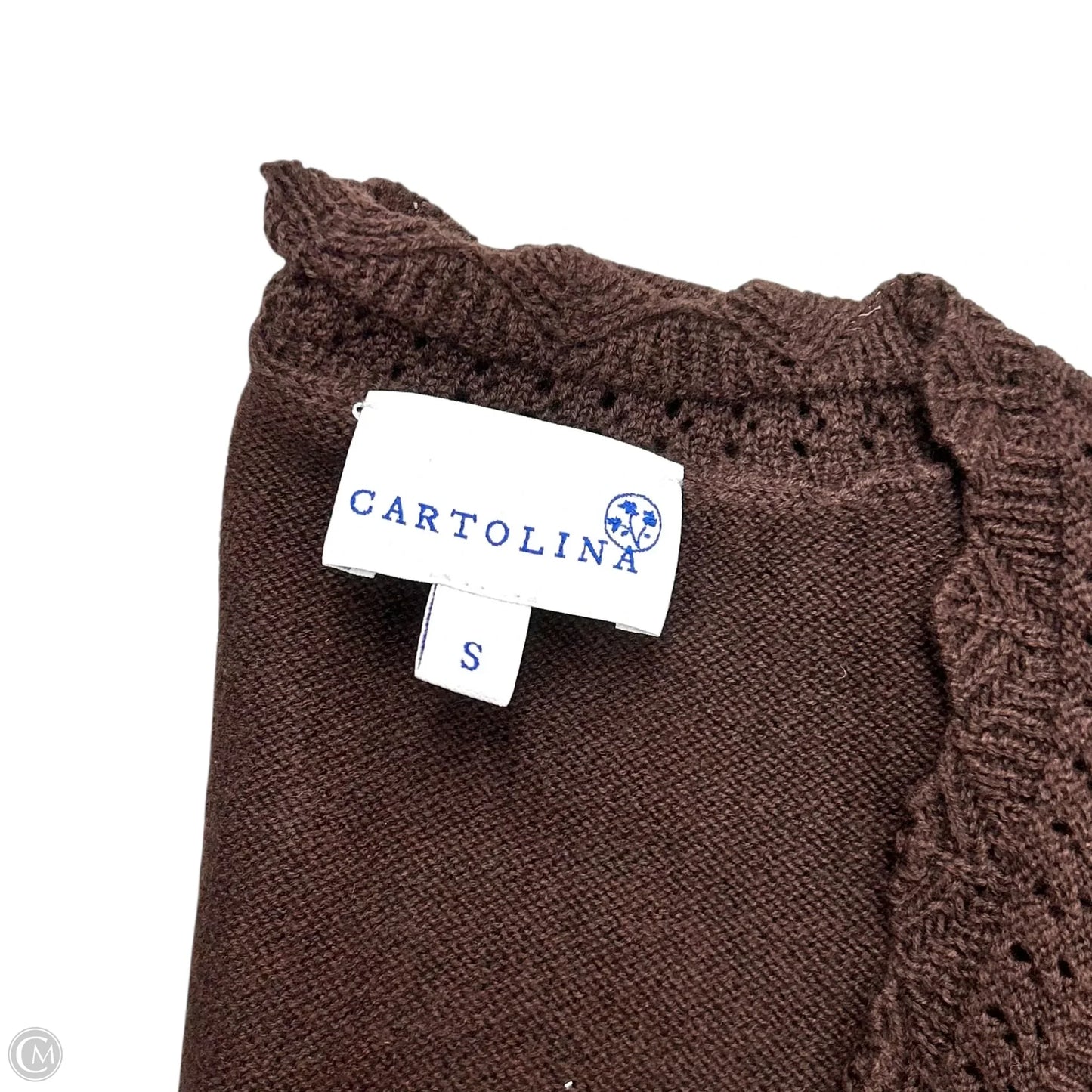 Top Short Sleeve By Cartolina In Brown, Size: S