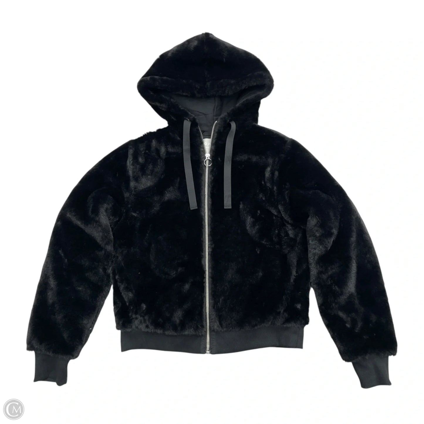 Jacket Faux Fur & Sherpa By Athleta In Black, Size: Xxs