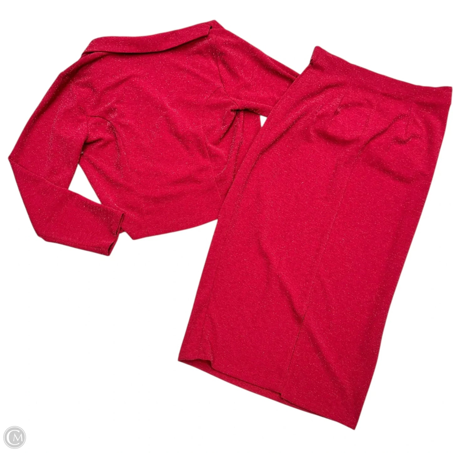 Skirt Set 2pc By Ashley Stewart In Red, Size: M