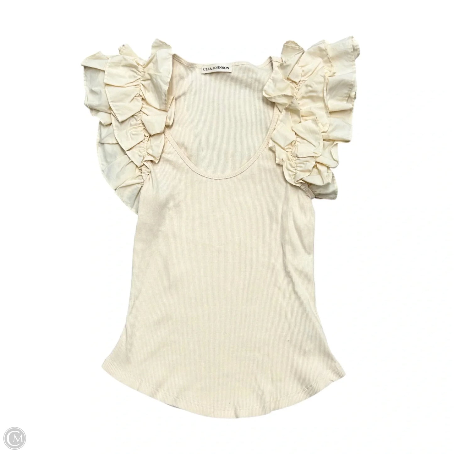 Top Short Sleeve By Ulla Johnson In Cream, Size: S