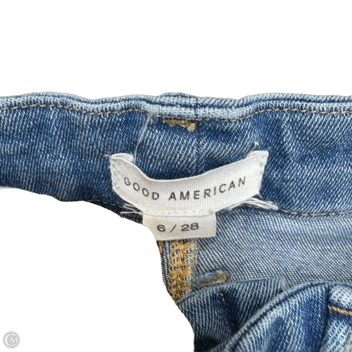 Jeans Skinny By Good American In Blue Denim, Size: 6