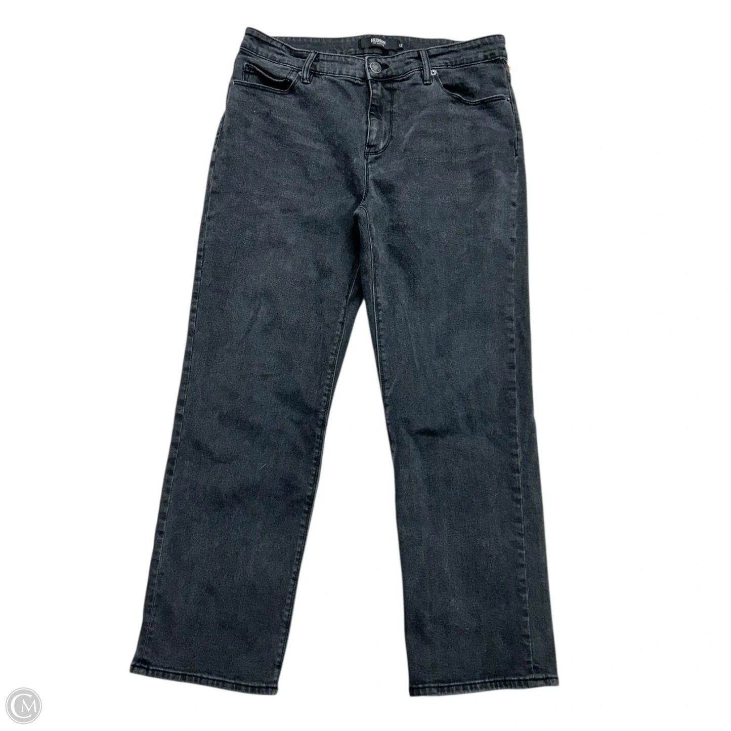 Jeans Wide Leg By Hudson In Black Denim, Size: 12