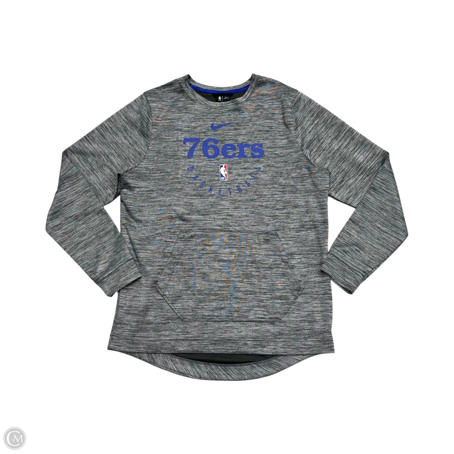 Athletic Sweatshirt Crewneck By NBA In Blue & Grey, Size: M