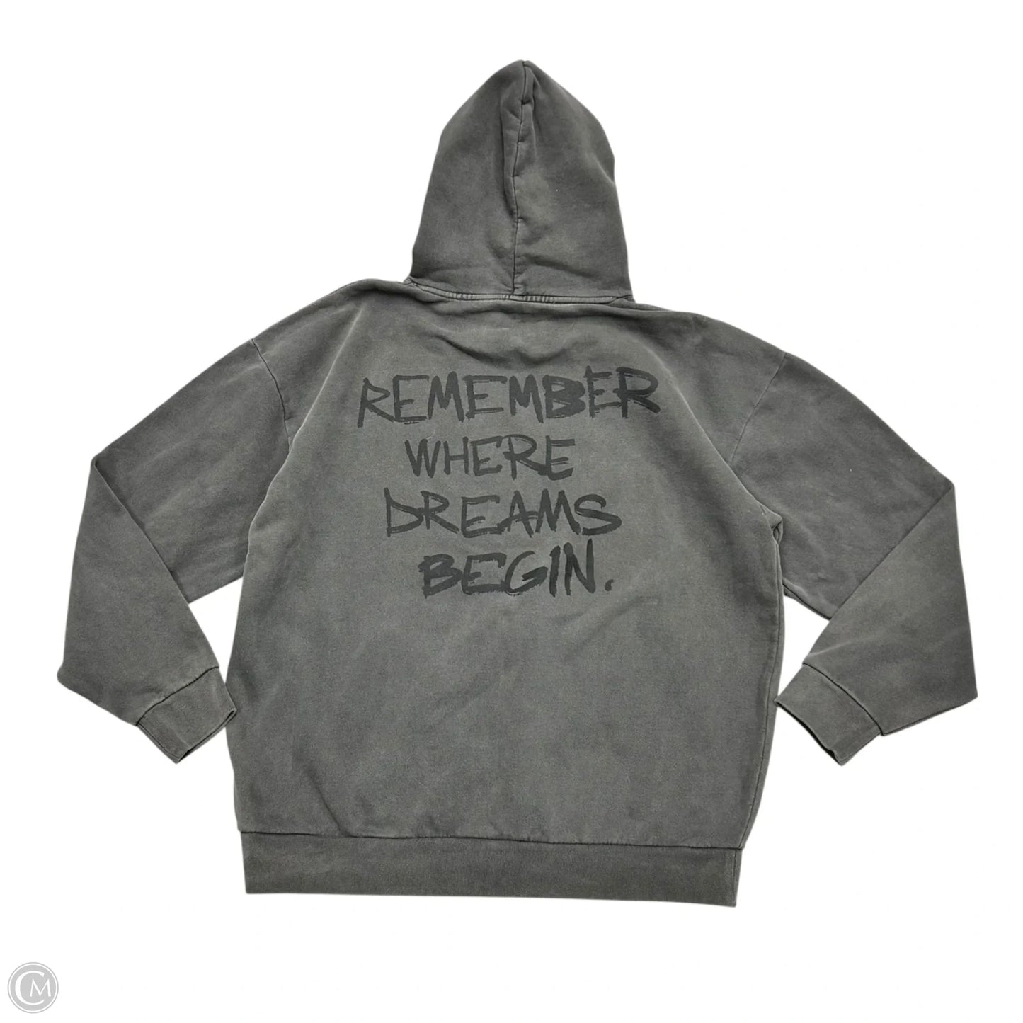 Sweatshirt Hoodie By Hells Kitchen In Grey, Size: Xl