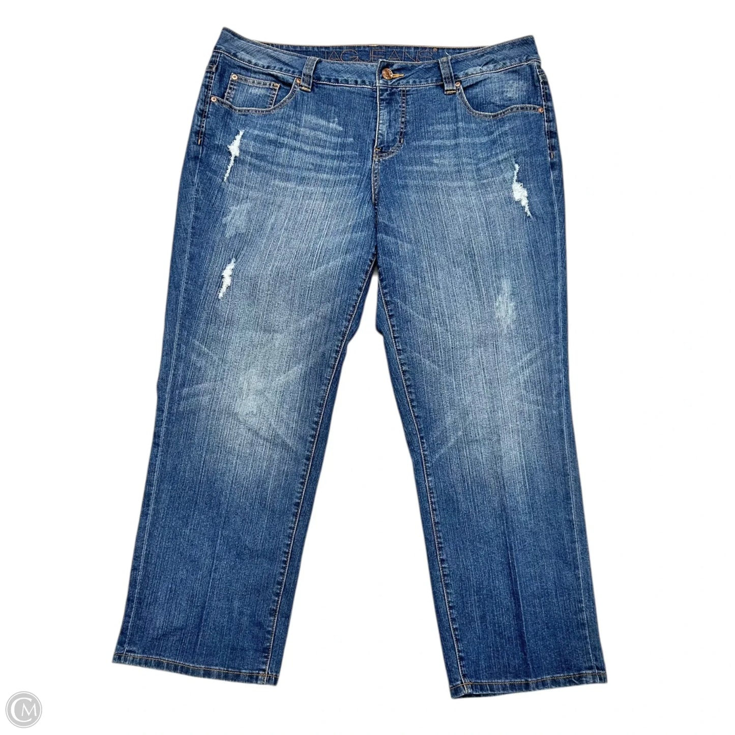 Jeans Straight By Jag In Blue Denim, Size: 20