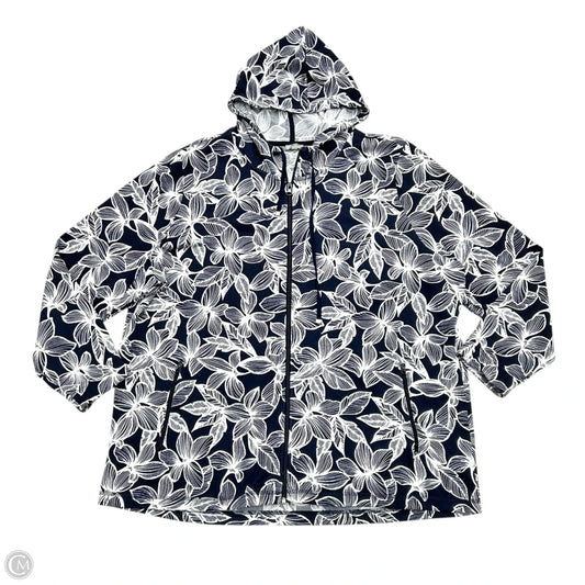 Jacket Other By Talbots In Blue & White, Size: 3x