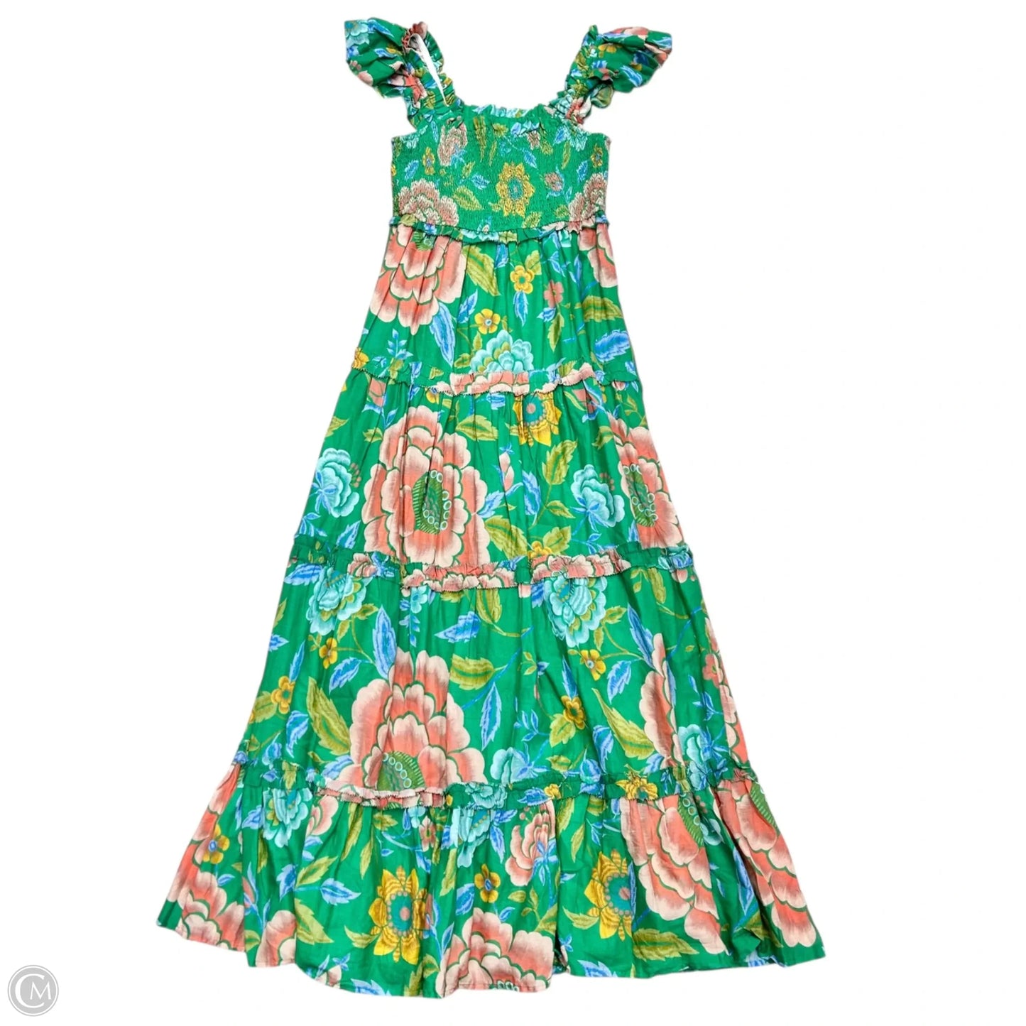 Dress Casual Maxi By Love The Label In Green & Pink, Size: Xs
