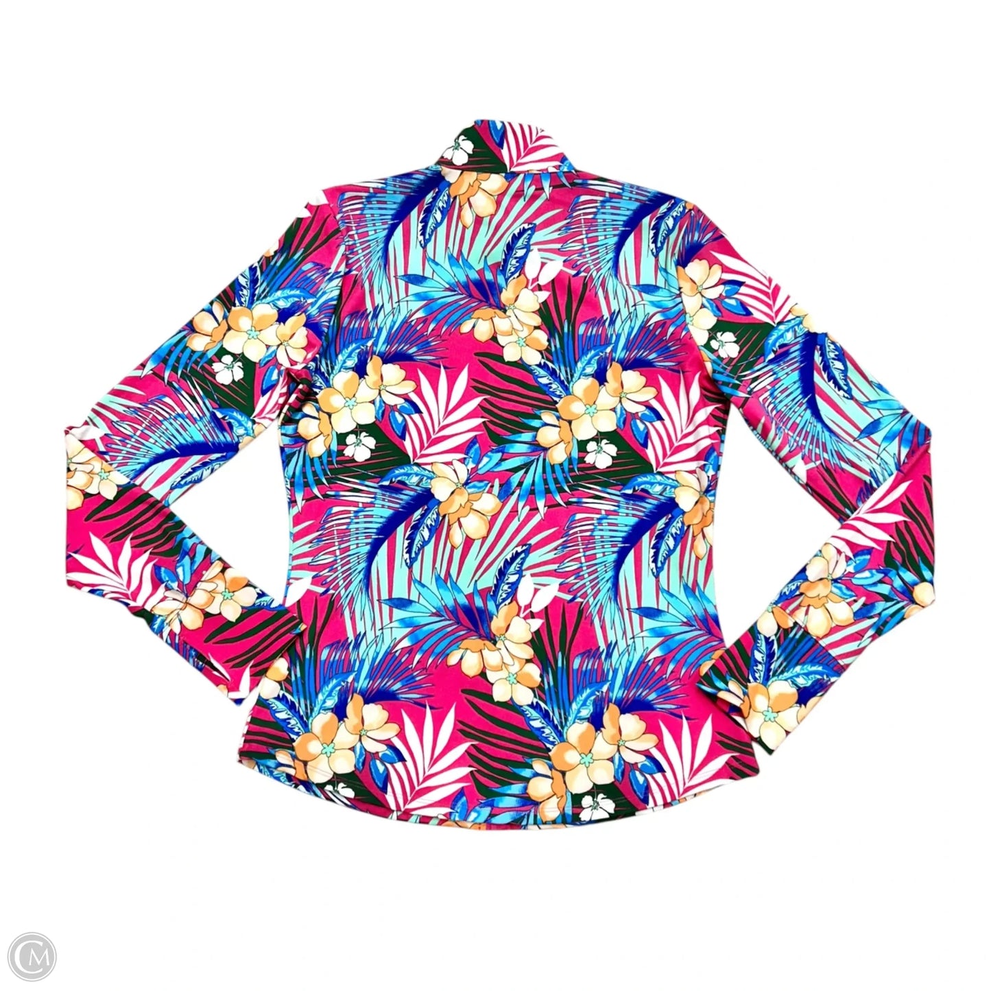 Athletic Jacket By Tommy Bahama In Tropical Print, Size: S