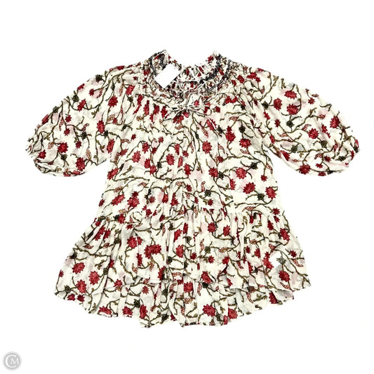 Dress Casual Short By Free People In Red & Tan, Size: Xs