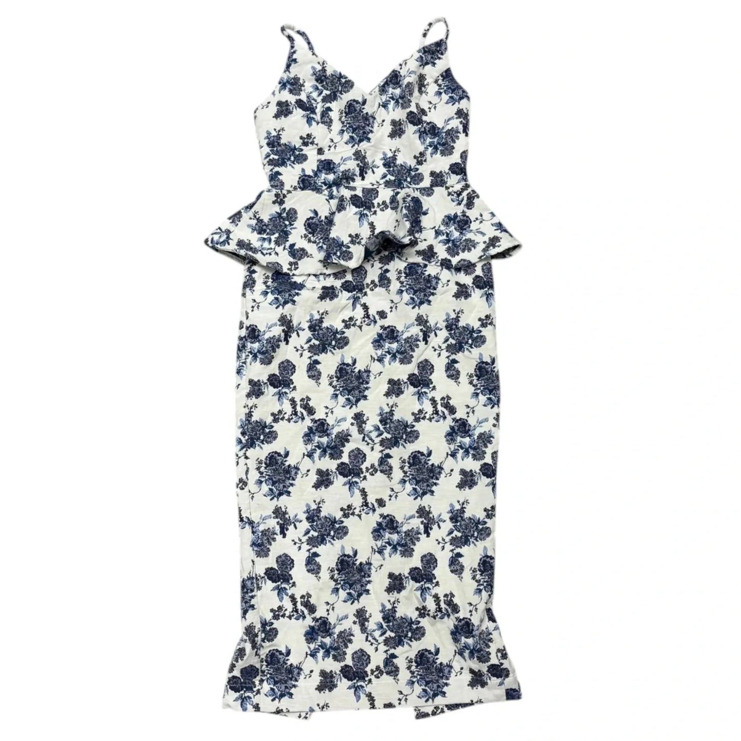 Dress Casual Midi By En Saison In Blue & White, Size: S