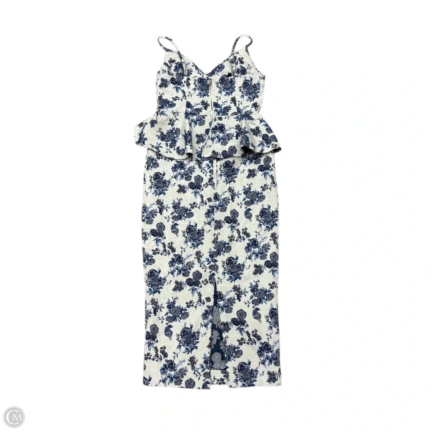 Dress Casual Midi By En Saison In Blue & White, Size: S