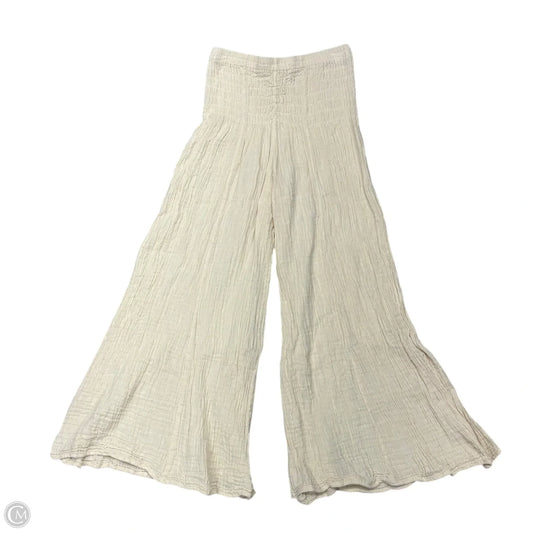 Pants Wide Leg In Cream, Size: S/M