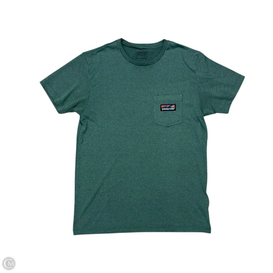 Athletic Top Short Sleeve By Patagonia In Green, Size: M