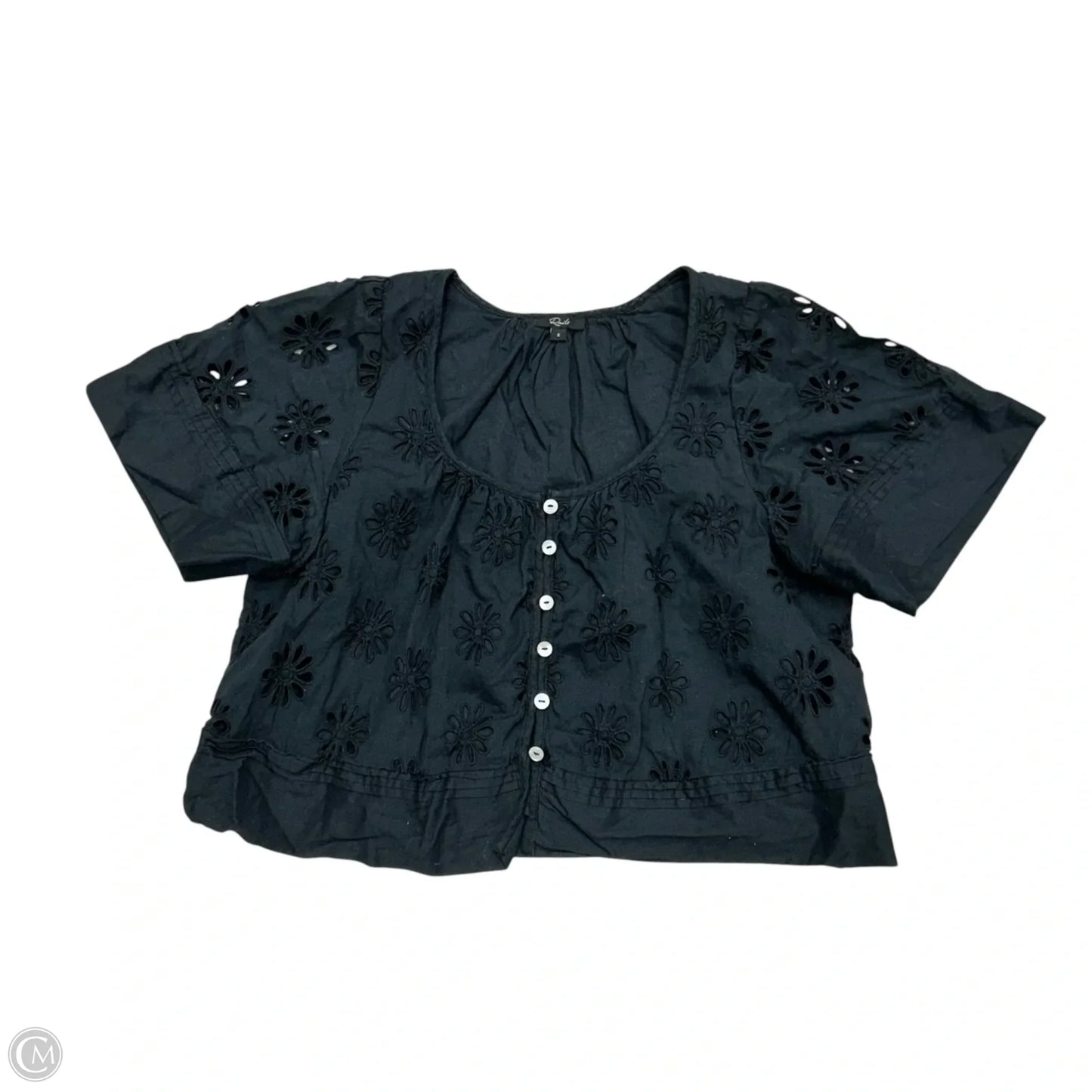 Top Short Sleeve By Rails In Black, Size: S