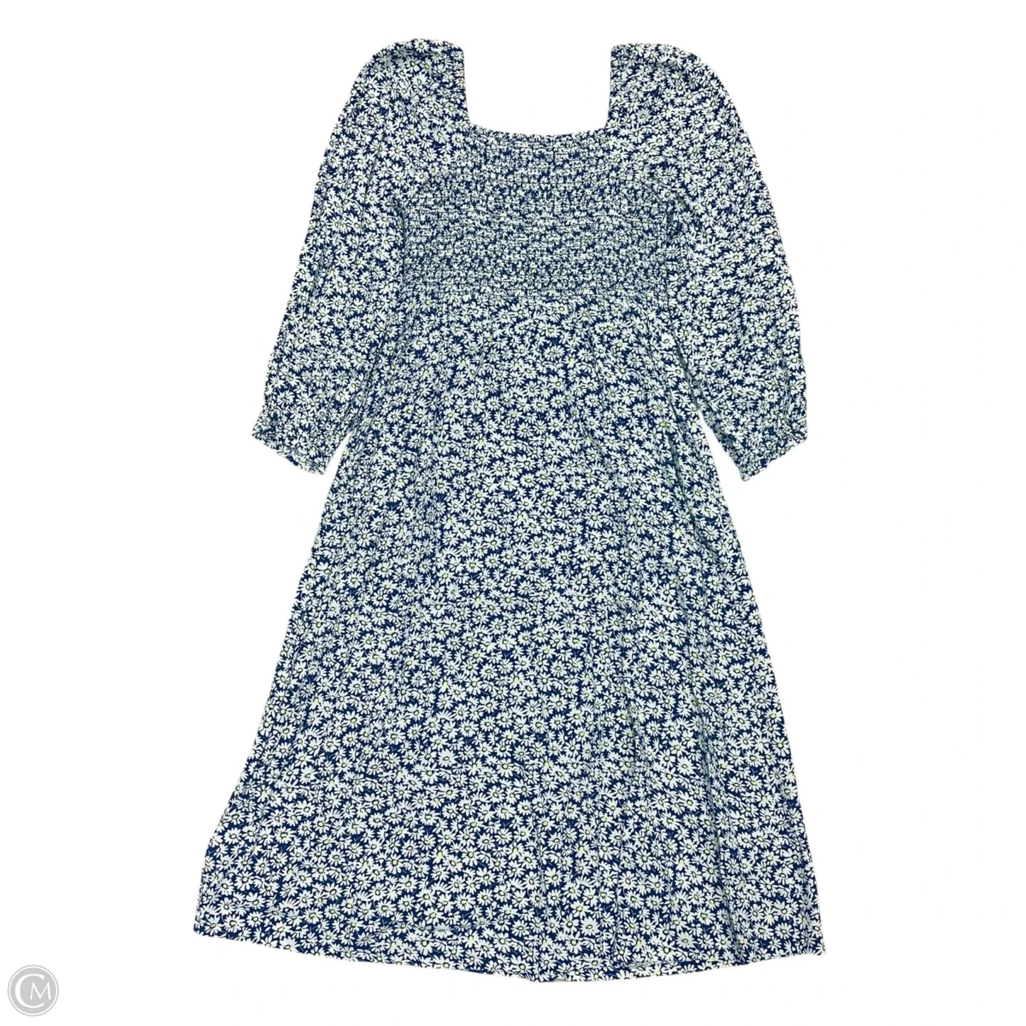 Dress Casual Midi By J. Crew In Blue & White, Size: S
