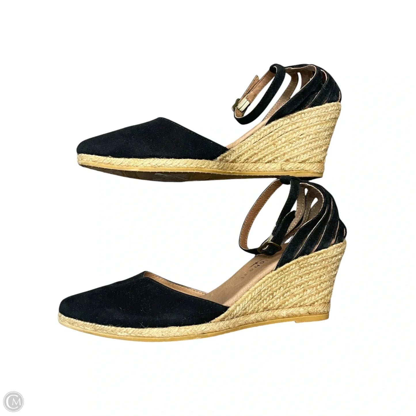 Sandals Heels Wedge By Eric Michael London In Black, Size: 8.5