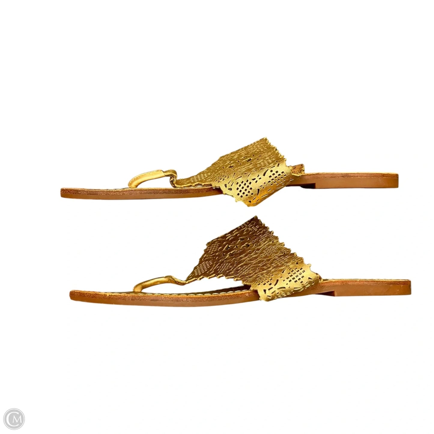 Sandals Designer By Tory Burch In Gold, Size: 9.5