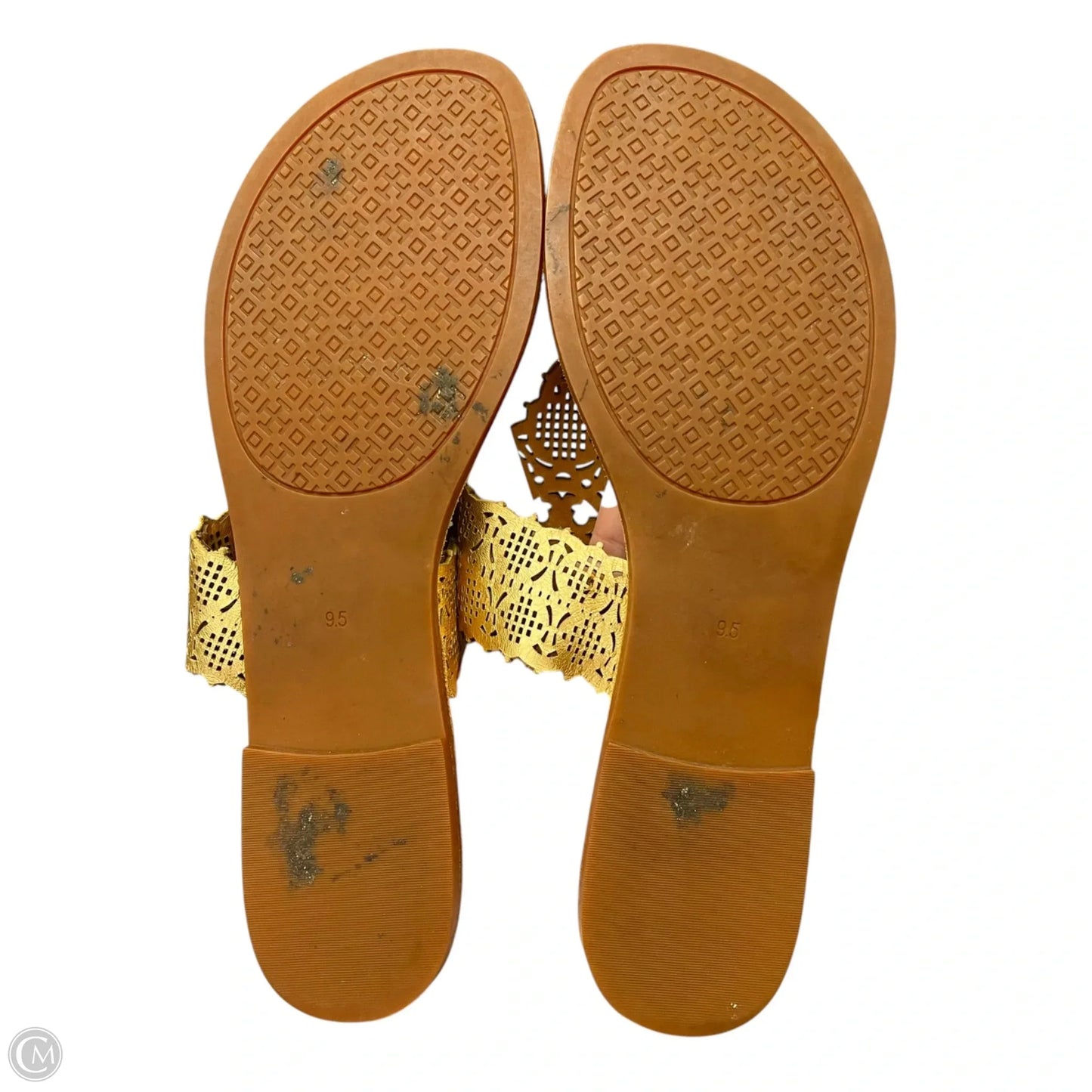 Sandals Designer By Tory Burch In Gold, Size: 9.5
