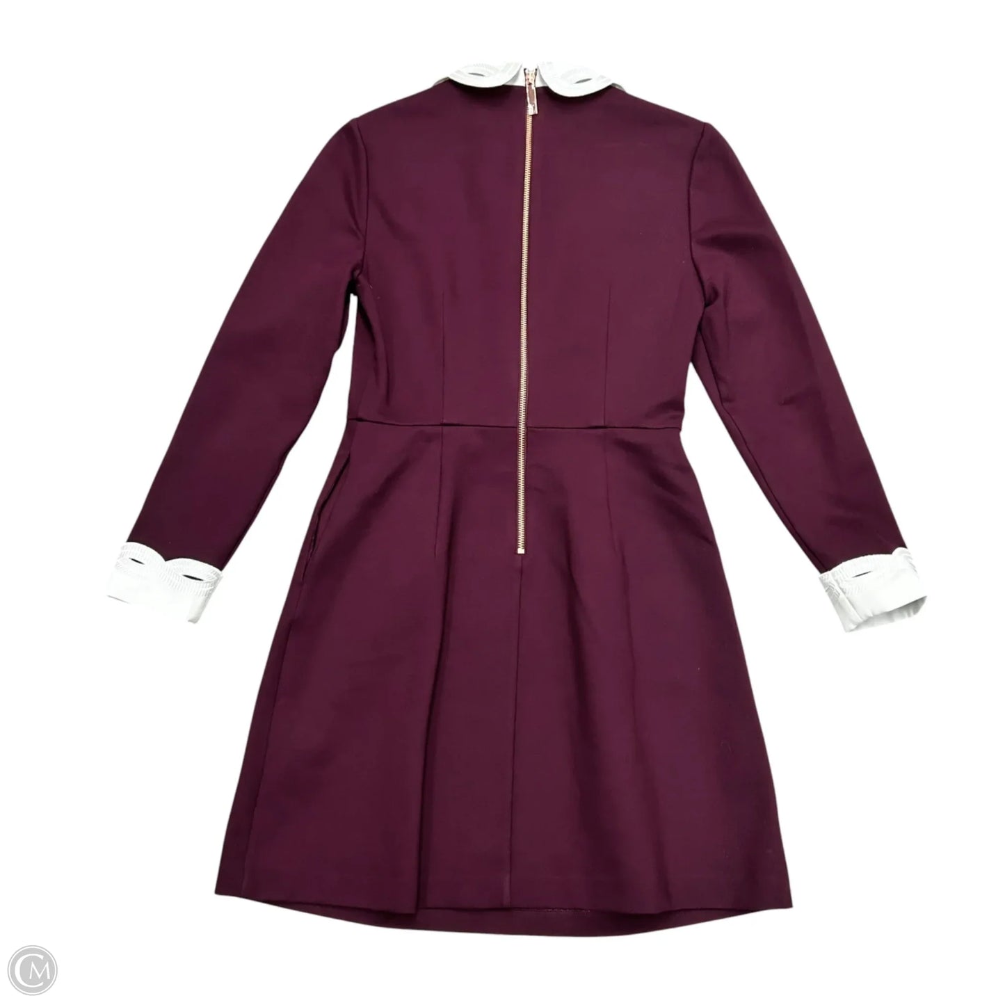 Dress Work By Ted Baker In Maroon, Size: S