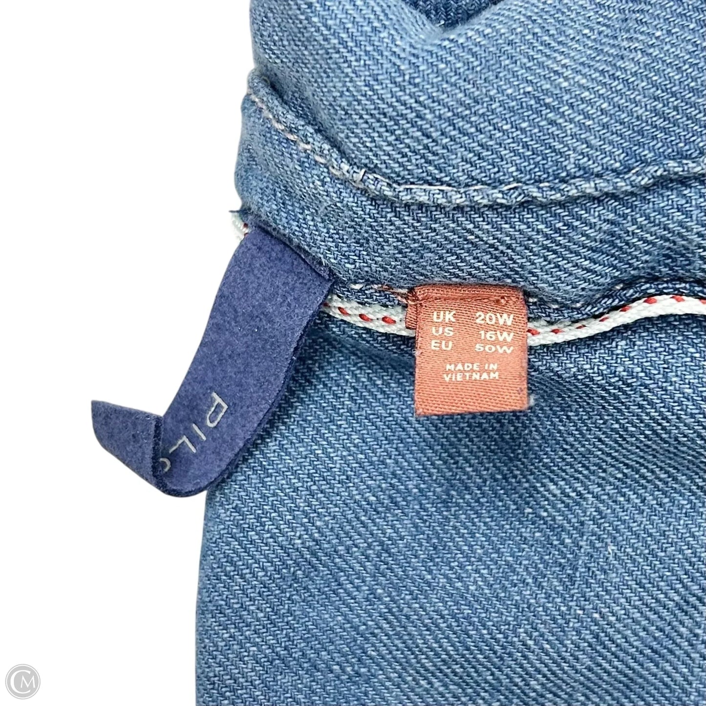 Top Sleeveless By Pilcro In Blue Denim, Size: Xl