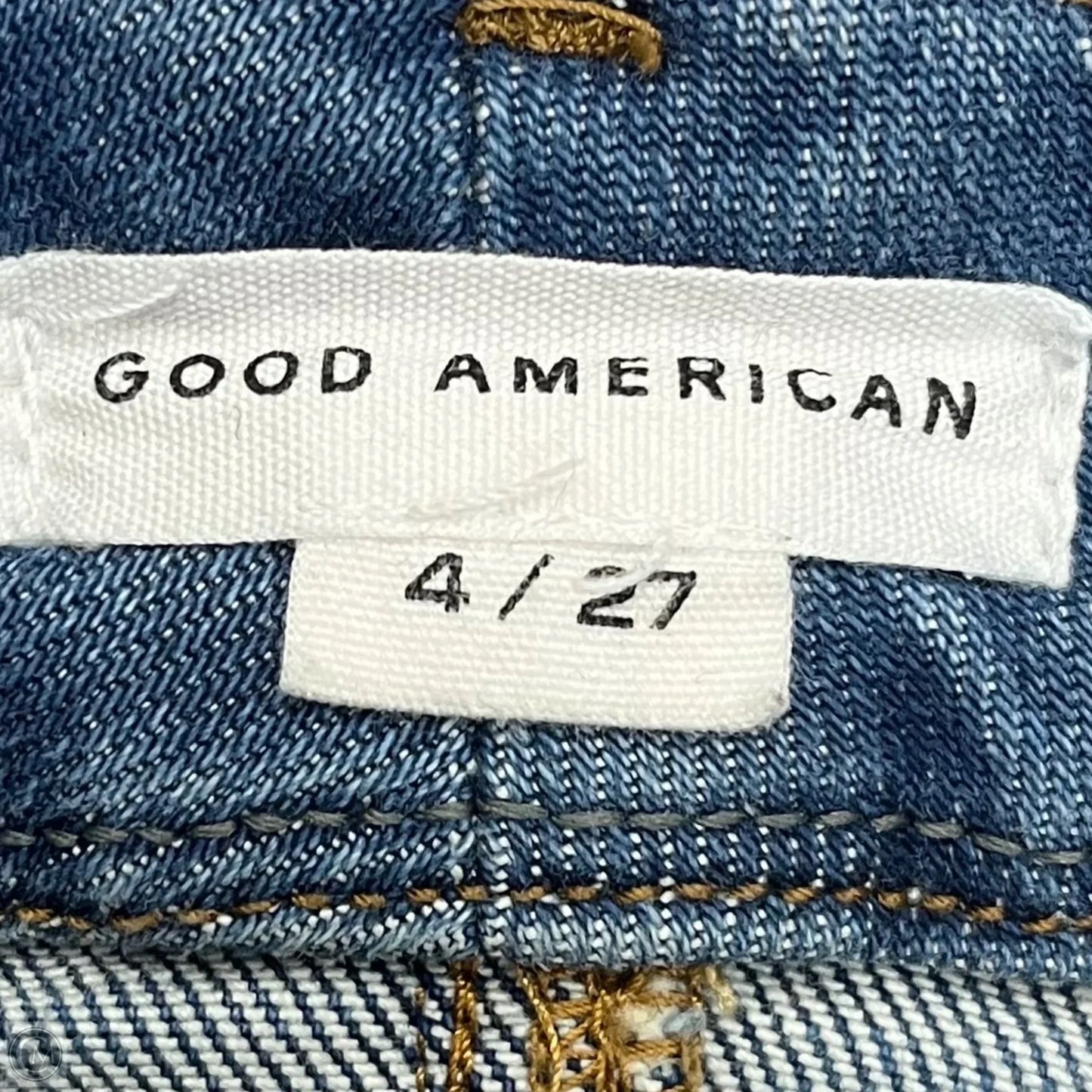 Jeans Straight By Good American In Blue Denim, Size: 4