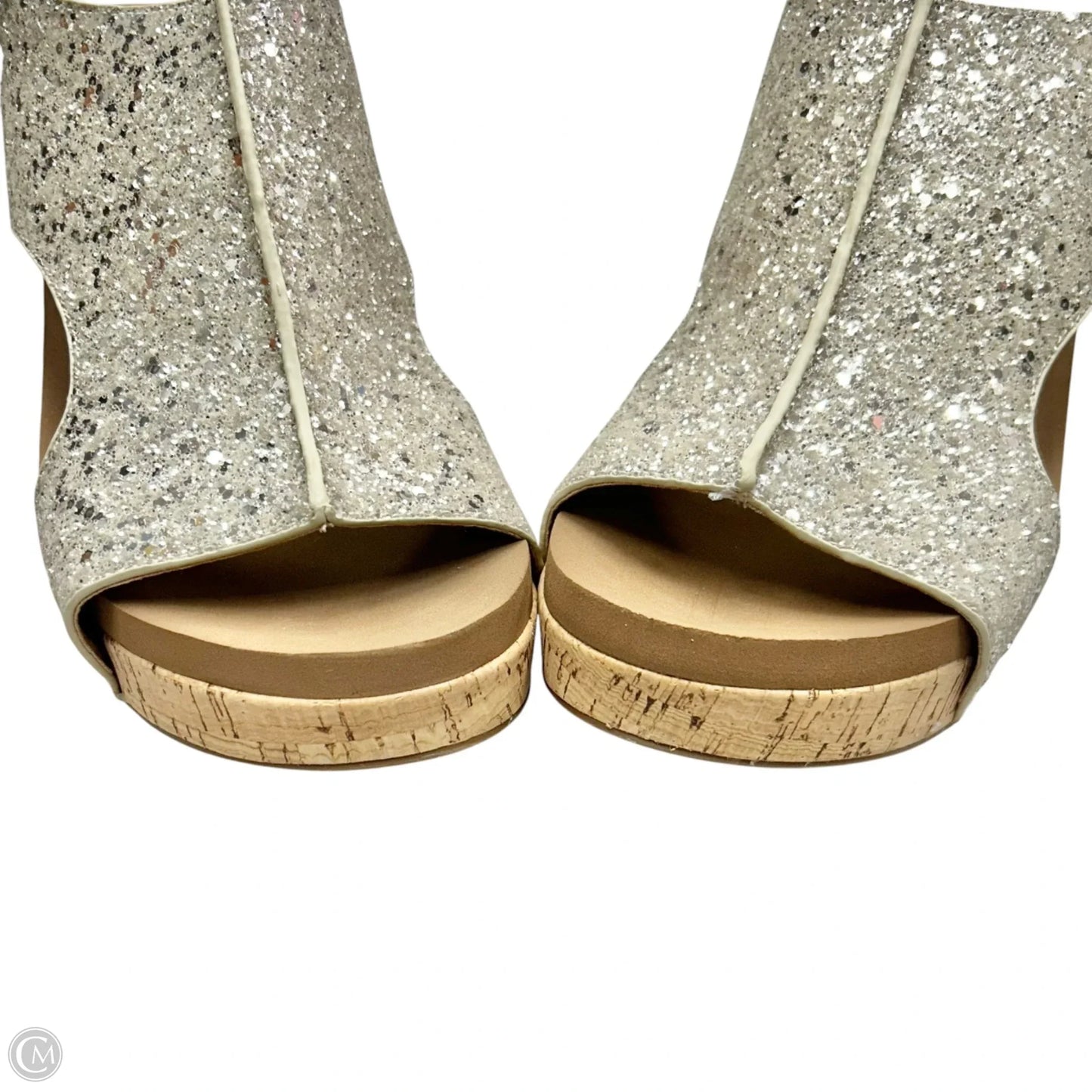 Sandals Heels Wedge By Corkys In Gold, Size: 11
