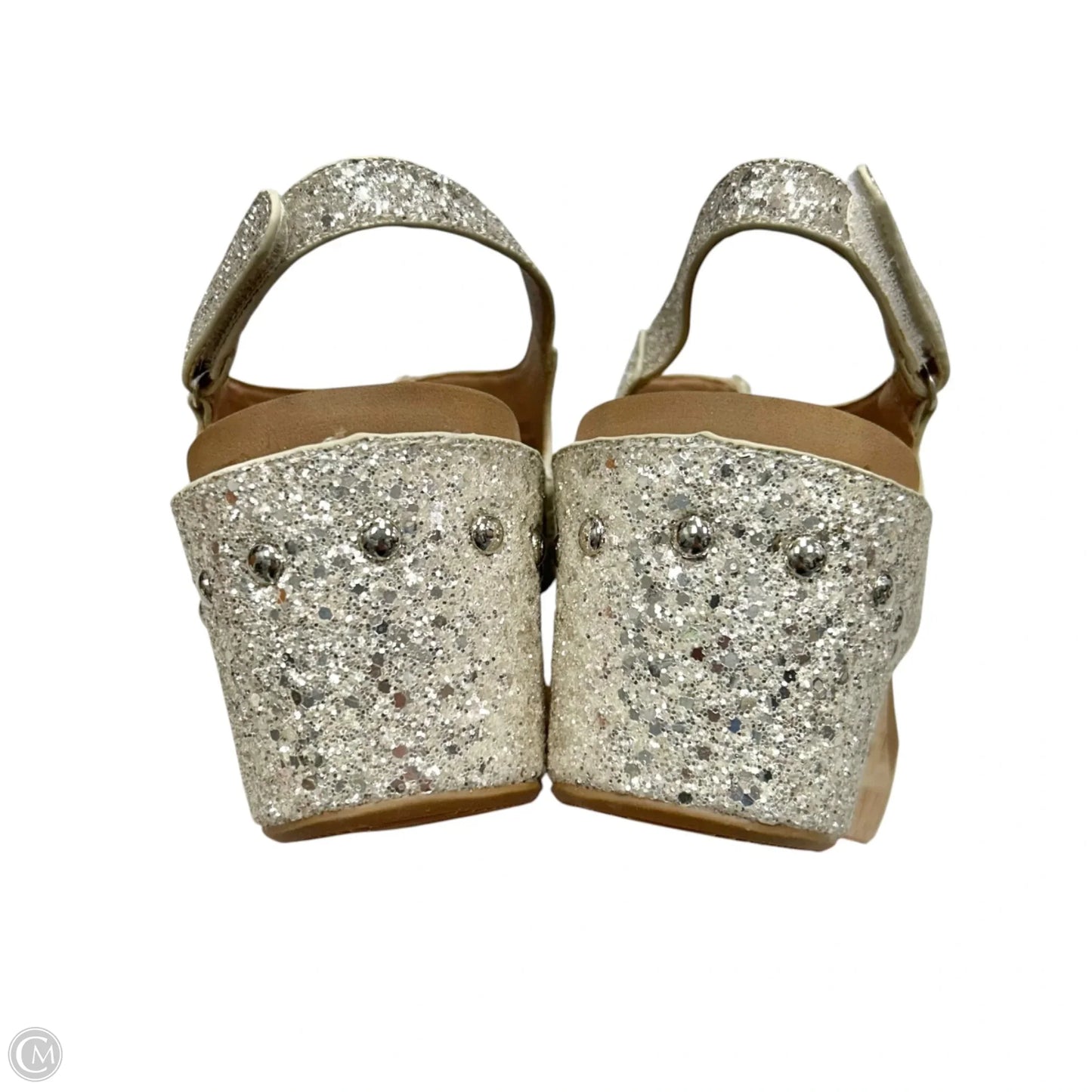 Sandals Heels Wedge By Corkys In Gold, Size: 11