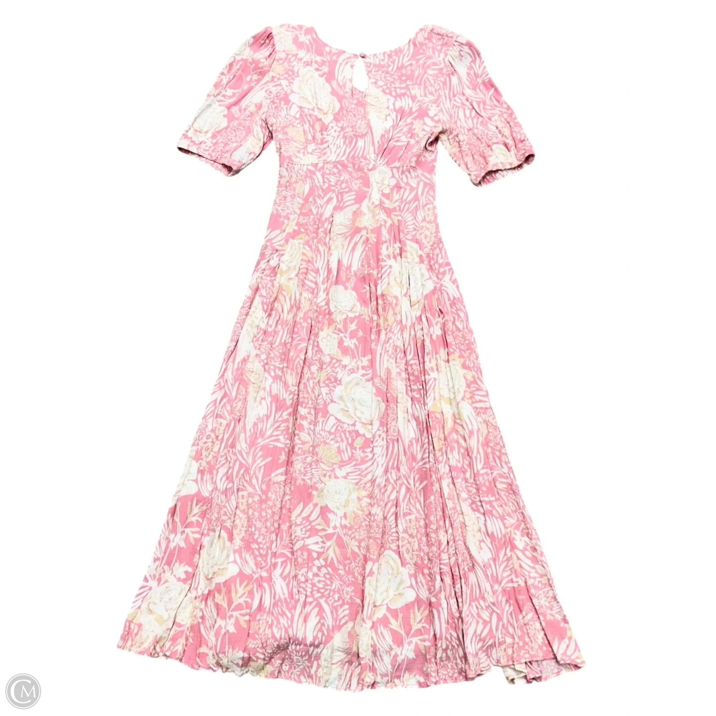 Dress Casual Maxi By Free People In Pink & White, Size: M