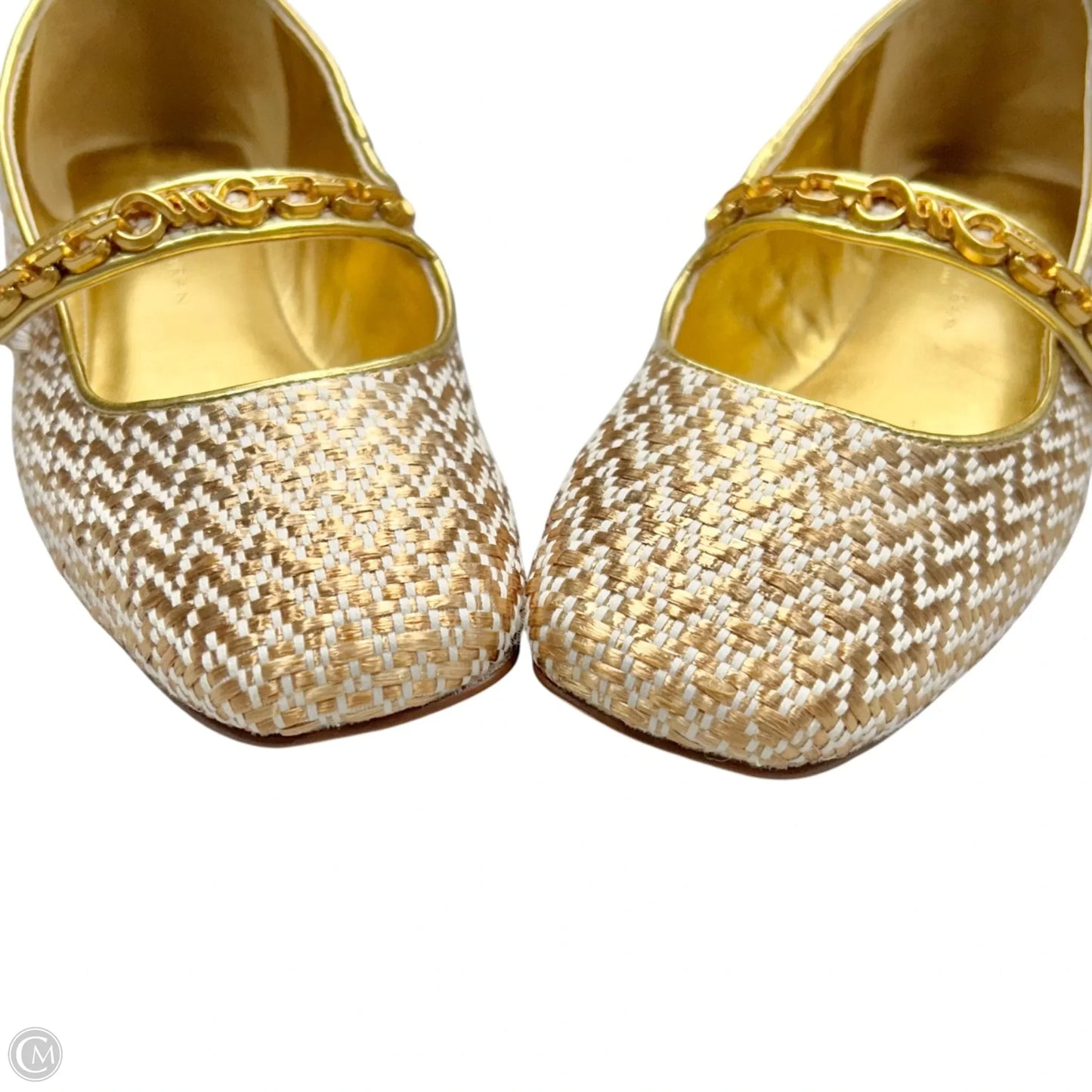Shoes Flats By Donna Karan In Gold, Size: 7.5