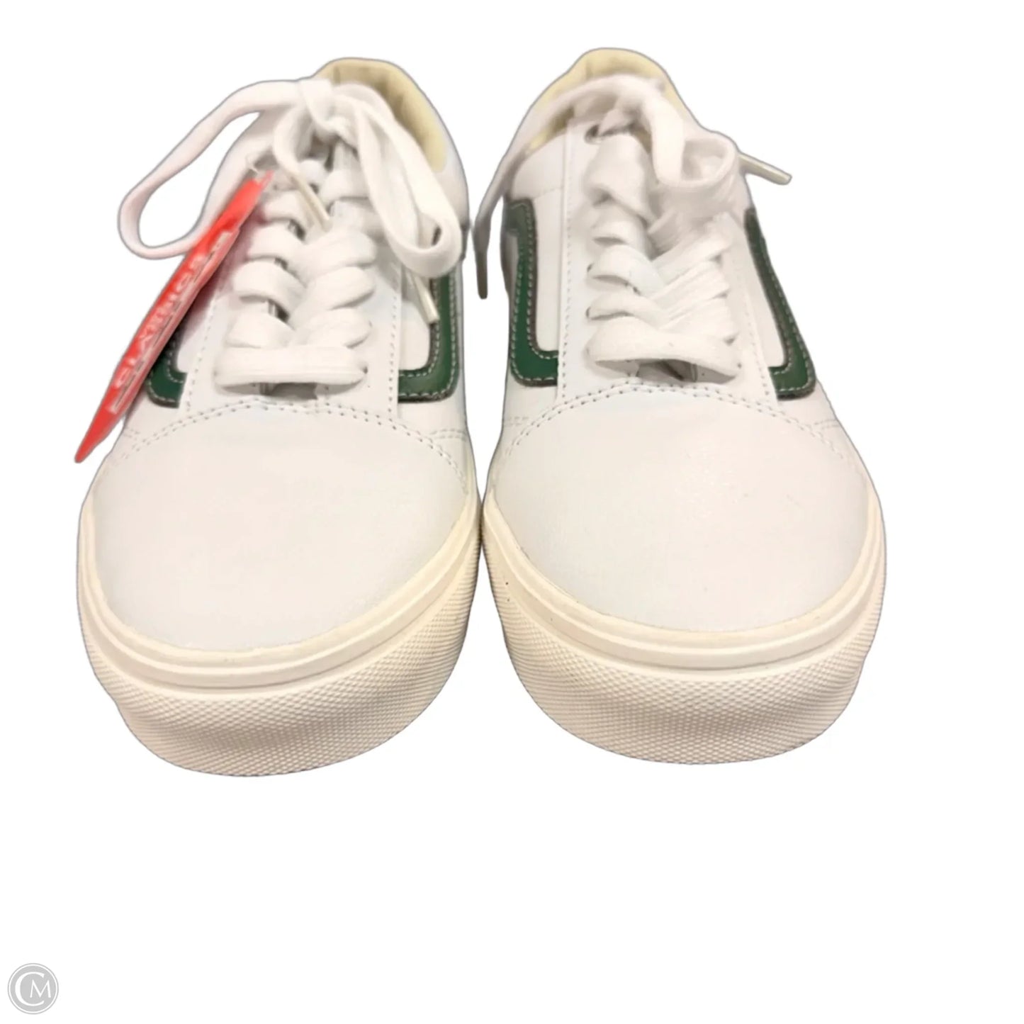 Shoes Sneakers By Vans In Green & White, Size: 8.5