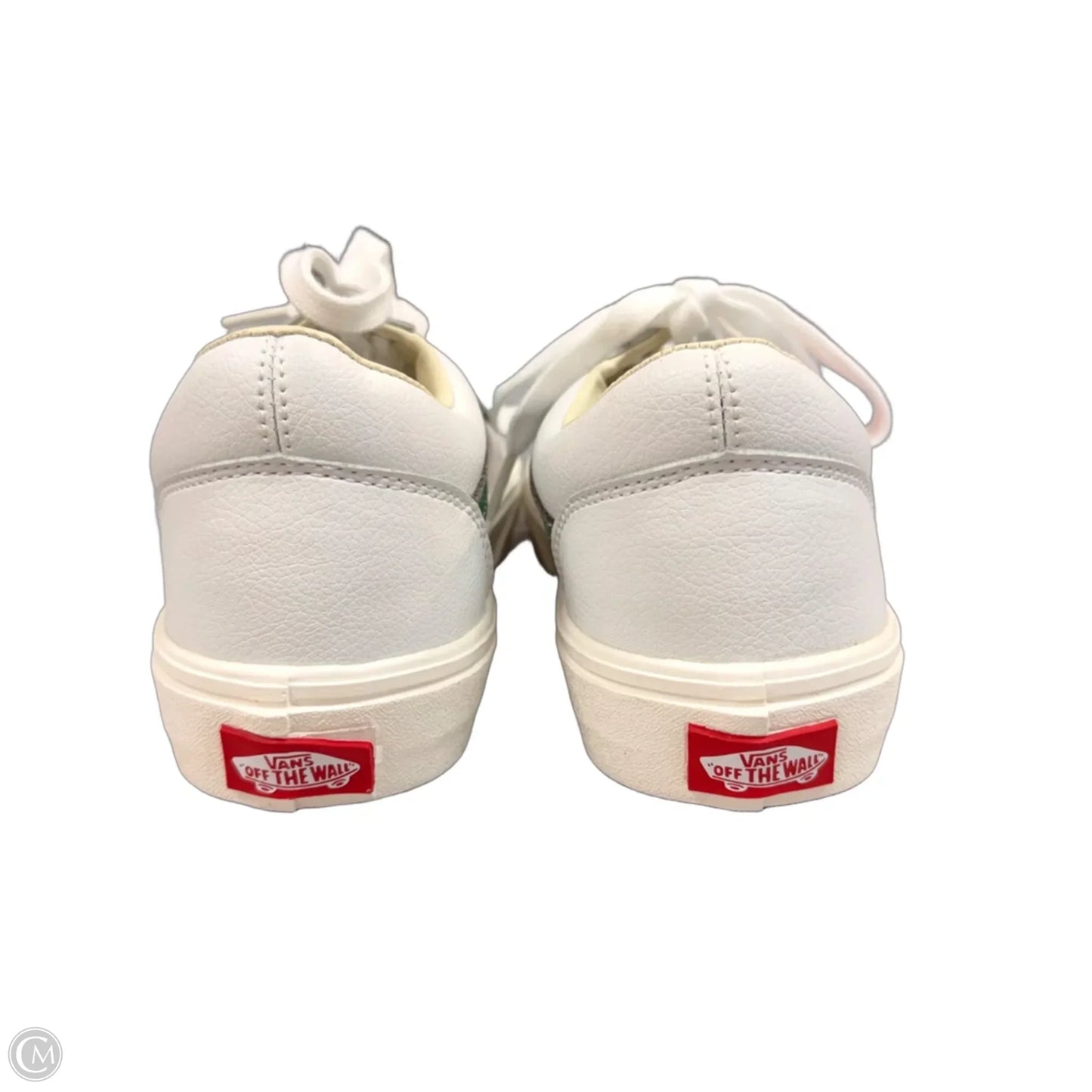 Shoes Sneakers By Vans In Green & White, Size: 8.5