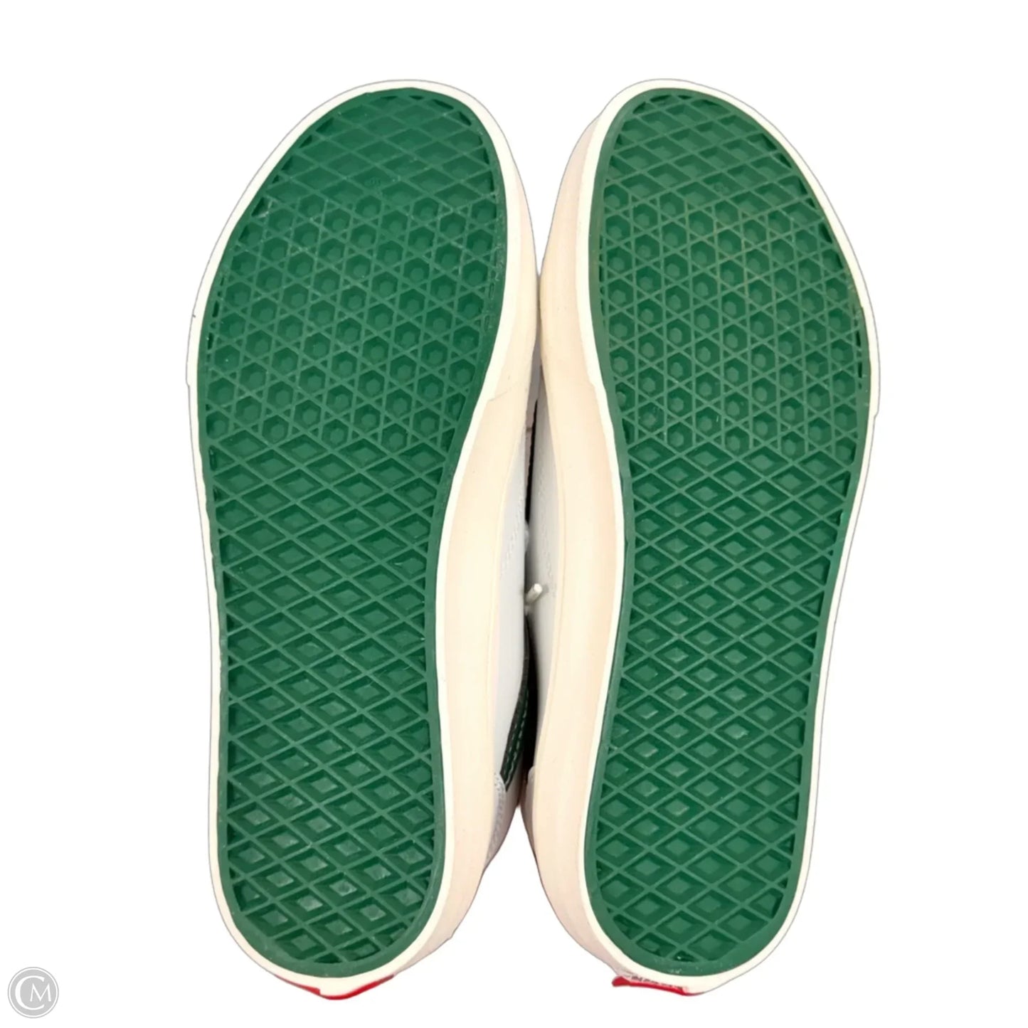 Shoes Sneakers By Vans In Green & White, Size: 8.5