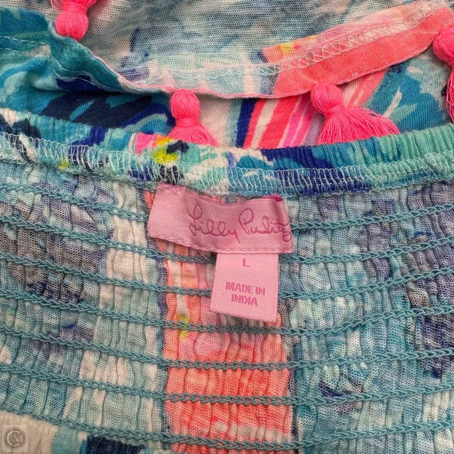 Dress Designer By Lilly Pulitzer In Blue & White, Size: L