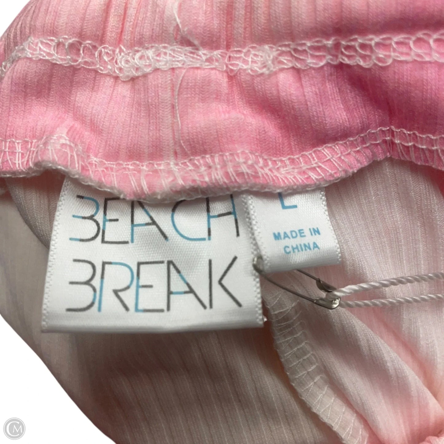 Pants Lounge By Beach Break In Pink & Yellow, Size: L