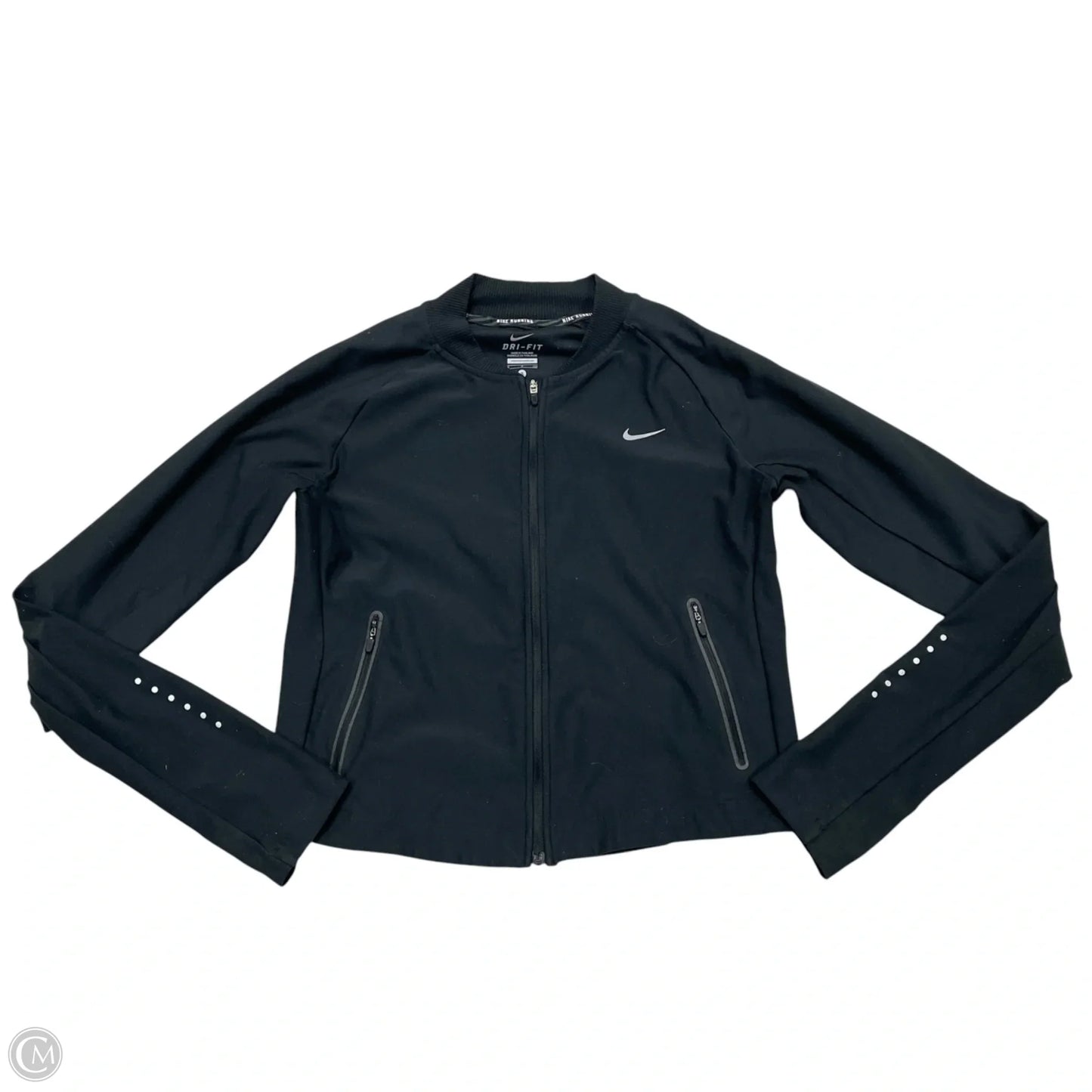 Athletic Jacket By Nike Apparel In Black, Size: S